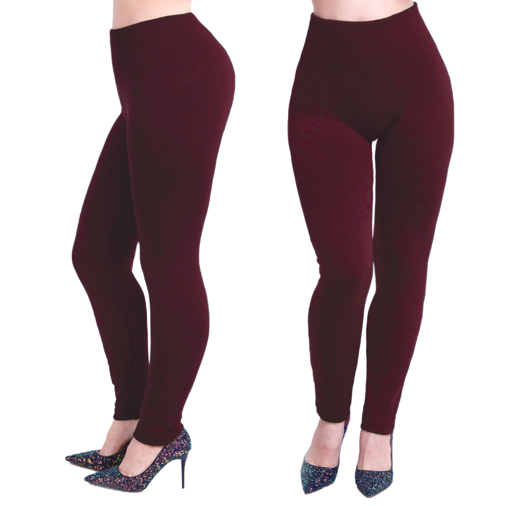 Dames Thermolegging - Maat L t/m XXXL - Fleece gevoerd - Set van2 stuks